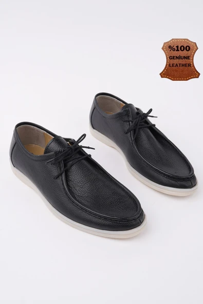 Muggo ANTONİO Bağcıklı Hakiki Deri Erkek Günlük Casual Ayakkabı - 9