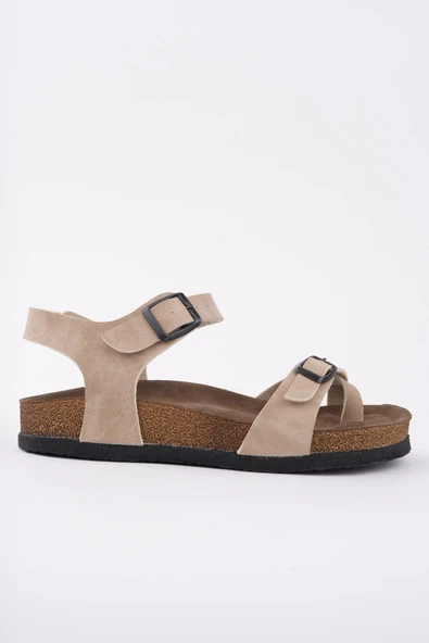 Muggo BLAUS Ayarlanabilir Kemerli Günlük Kadın Parmak Arası Sandalet - 2