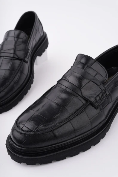 Muggo OWNER Bağcıksız Hakiki Deri Erkek Günlük Casual Ayakkabı - 12