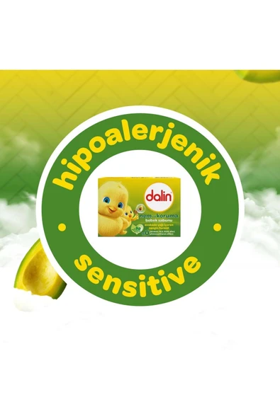 Dalin Avokadolu Nem ve Koruma Bebek Sabunu 5 x 100 gr - 5