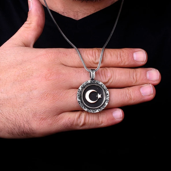 925 AYAR GÜMÜŞ AYYILDIZ MODEL KOLYE - 3