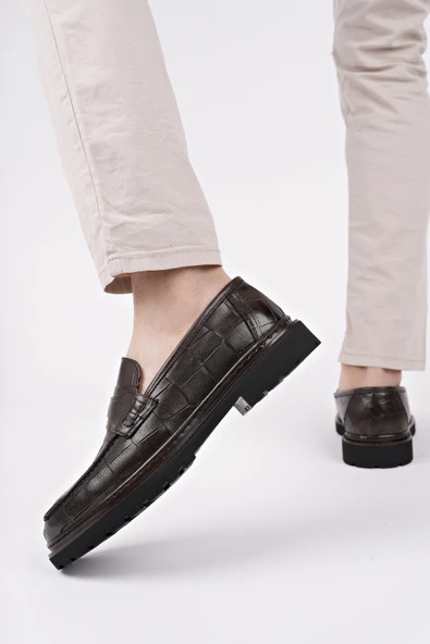 Muggo OWNER Bağcıksız Hakiki Deri Erkek Günlük Casual Ayakkabı - 8