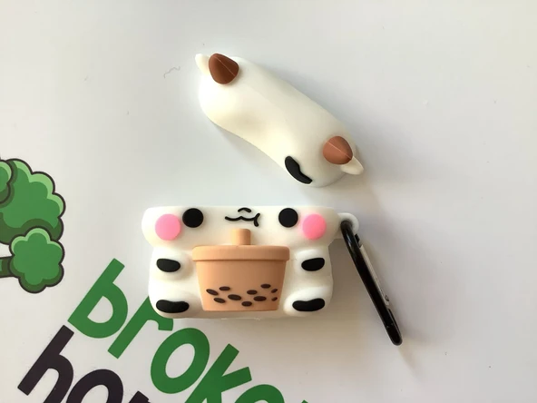 Brokoli Home Airpods 3.nesil uyumlu 3d Kopçalı Kulaklık Kılıfı Kahve İçen Kedi - 2