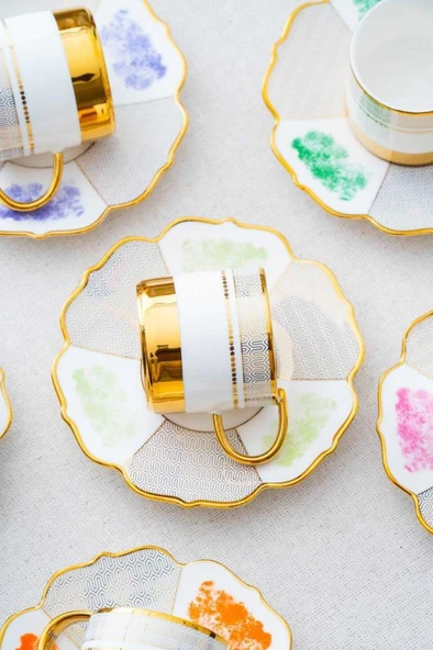 Acar HXF-06855 Nashwell 6lı Kahve Fincan Takımı - 6