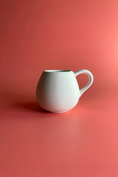 Damla Kupa - Seramik Bisküvi 12'li (Ham Ürün) ürün görseli