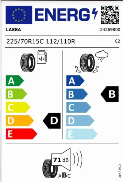 Lassa 225/70 R15C 112/110R Transway 2 Oto Yaz Lastiği (Üretim:2024) - 2