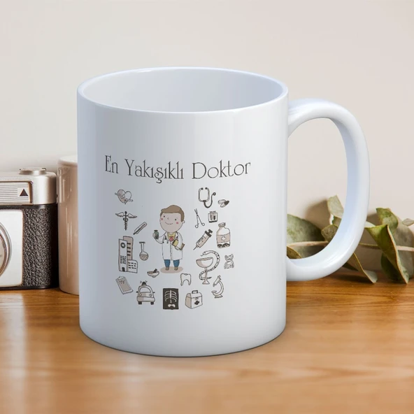 14 Mart Tıp Bayramı En Yakışıklı Doktor Baskılı Kupa Bardak
