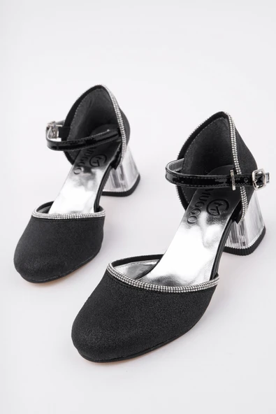 Muggo ELSE Bilekten Bağlamalı Simli Kız Çocuk Kısa Topuklu Ayakkabı - 10