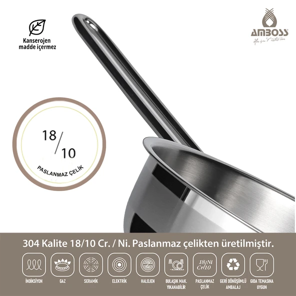 Milano 4 Parça Kapaklı Paslanmaz Çelik Tava Seti - 3