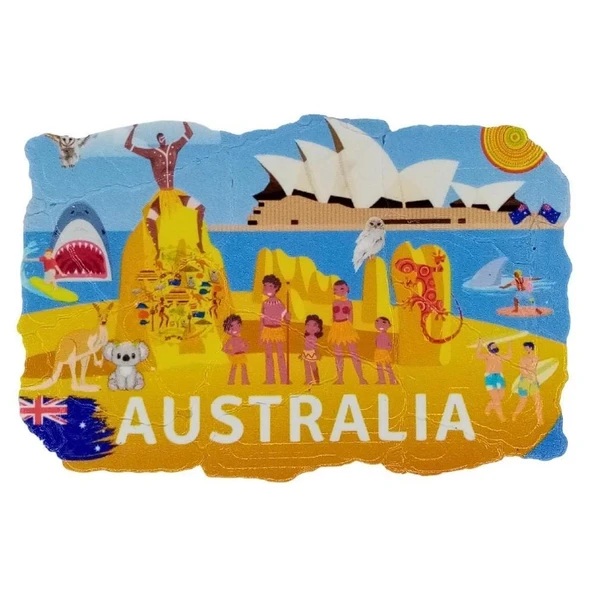 Avustralya Temalı Fresco Magnet ürün görseli