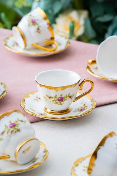 Acar HXF-06856 Edoril 6lı Kahve Fincan Takımı