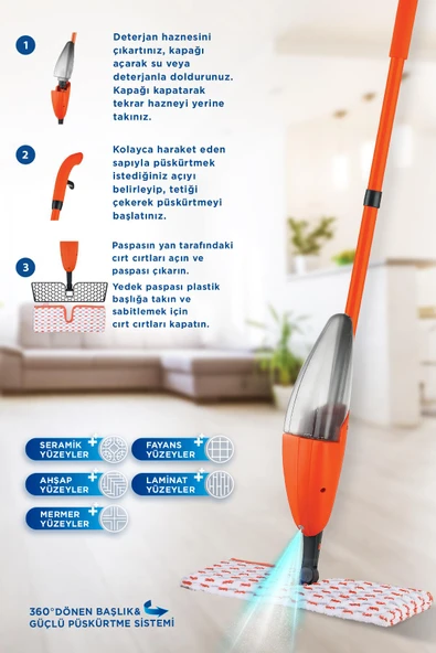 Macromax Fashıon Duble Sprey Mop - 3