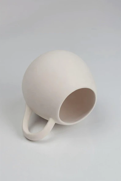 Damla Kupa - Seramik Bisküvi 12'li (Ham Ürün) - Resim 3