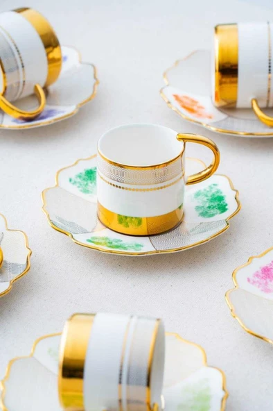 Acar HXF-06855 Nashwell 6lı Kahve Fincan Takımı