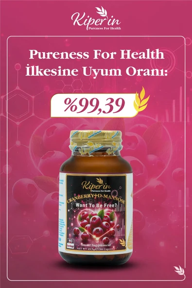 Kiperin Cranberry, D-mannoz, C Vitamin - Idrar Yolu Sağlığı (60KAPSÜL & 1400MG) - 4