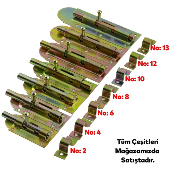 Mavzer Sürgü Kilit No:6 Kadmiyum 35x88 mm Kapı Pencere Emniyet Mandalı Kilidi - 5