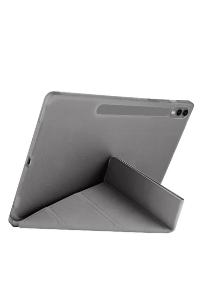 Samsung Galaxy Tab S9 Fe Plus 12.4 Uymlu Standlı Kalem Bölmeli Akıllı Kılıf  Space Grey - 2
