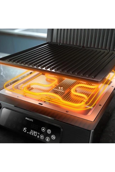 Philips 7000 Series Contact Grill HD6307/70 2200 W Izgara ve Tost Makinesi - 4