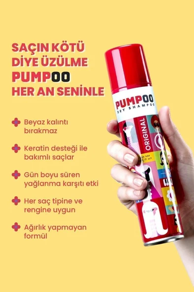 Pumpoo Original Kuru Şampuan - Original Dry Shampoo - 4