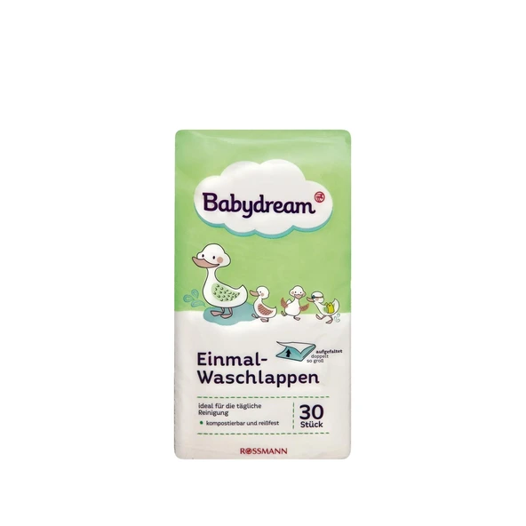Babydream Bebek Yıkama Bezi Tek Kullanımlık 30 Adet