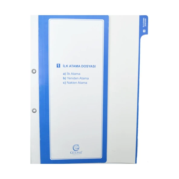 Gülpaş Öğretmen Özlük Dosyası İçi 8 Dosya Kod:699 - 3