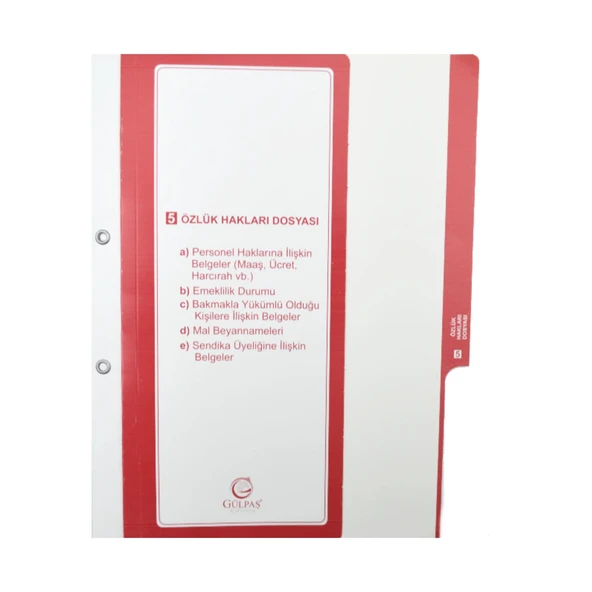 Gülpaş Öğretmen Özlük Dosyası İçi 8 Dosya Kod:699 - 7