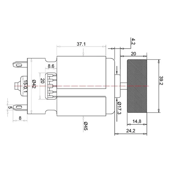 RS775 DC 12V Titreşim Motoru 8000rpm Elektrikli Masaj Koltuk Güzellik Makinesi Kurbağa Hayvan Yem Besleyici Yüksek Hız Tork Çift Bilyalı Rulman - 8