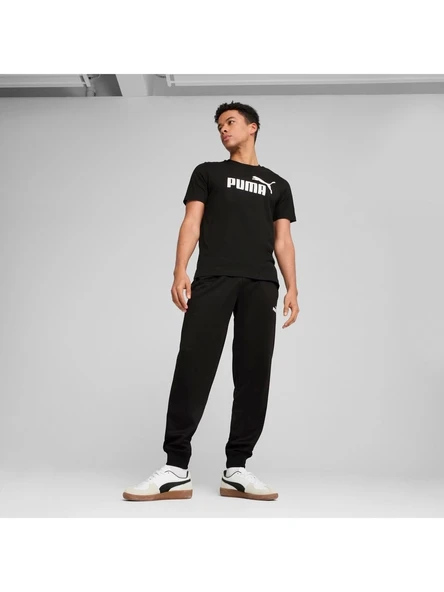 Puma ESS No. 1 Logo Tee Erkek Regular Fit Baskılı Siyah T-Shirt 68253201 - 3