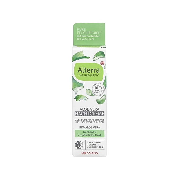 Alterra Hydro Nachtcreme Su Bazlı Üzüm ve Beyaz Çay İçerikli Gece Kremi 50 ml