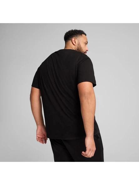 Puma ESS No. 1 Logo Tee Erkek Regular Fit Baskılı Siyah T-Shirt 68253201 - 4