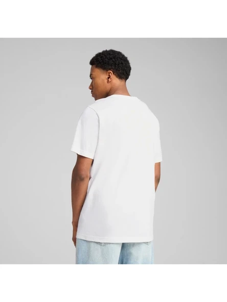 Puma ESS No. 1 Logo Tee Erkek Regular Fit Baskılı Beyaz T-Shirt 68253202 - 5