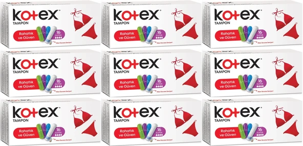 Kotex Tampon Süper 144 Lü Set (9PK*16)