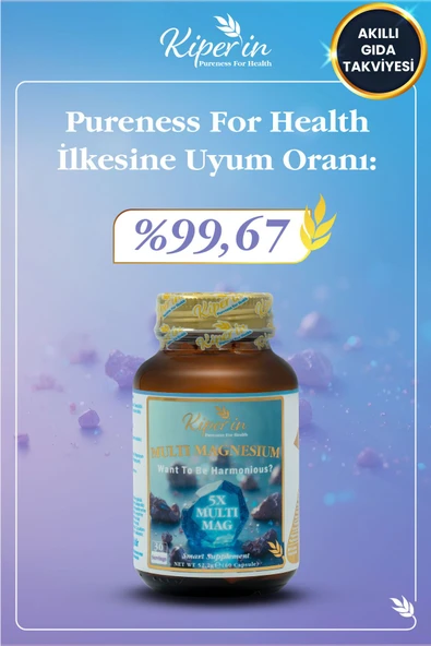 Kiperin 5x Çoklu Magnezyum (Taurat, Bisglisinat, Malat, Sitrat, L-Treonat) 60 Kapsül | Akıllı Gıda Takviyesi - 4
