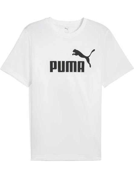Puma ESS No. 1 Logo Tee Erkek Regular Fit Baskılı Beyaz T-Shirt 68253202 - 3