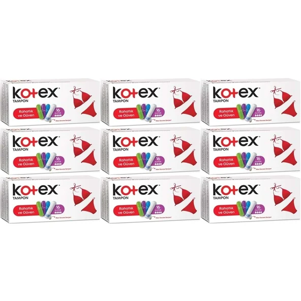 Kotex Tampon Süper 144 Lü Set (9PK*16) ürün görseli 1