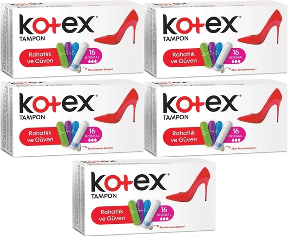 Kotex Tampon Normal 80 Li Set (5PK*16)