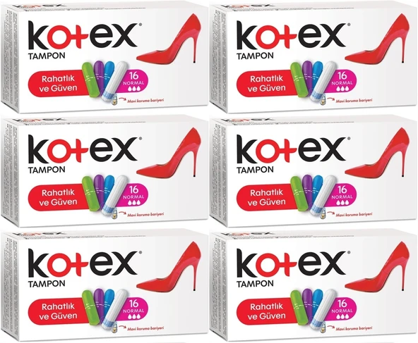 Kotex Tampon Normal 96 Lı Set (6PK*16)