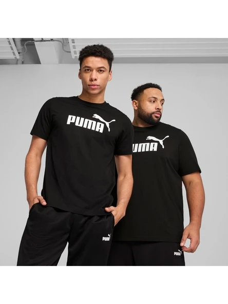 Puma ESS No. 1 Logo Tee Erkek Regular Fit Baskılı Siyah T-Shirt 68253201