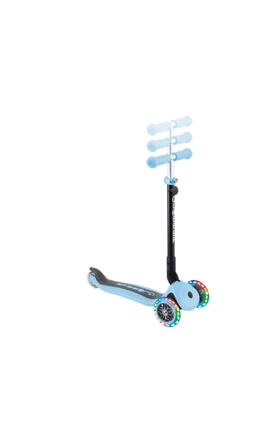 Globber Go Up Foldable Plus Işıklı Scooter - Pastel Mavi