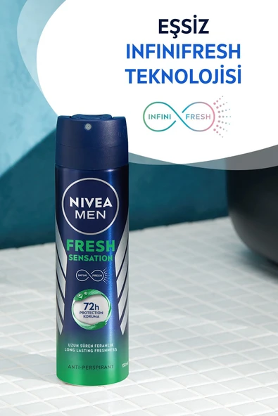 Nivea Men Fresh Sensation Erkek Sprey Deodorant 150 ml - 7