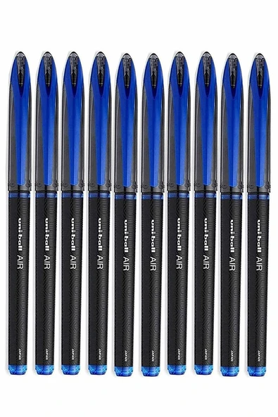 Mavi Pilot Kalem 10 Adet Uniball Air Mikro 0.5 mm Roller Pilot Kalem Uba-188-M Roller Uçlu Likit Mürekkep Jel Kalem ürün görseli