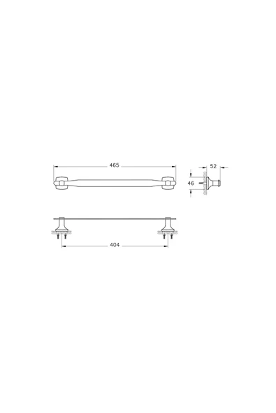 Vitra Base 400 A4411936 Uzun Havluluk Mat Siyah - 2