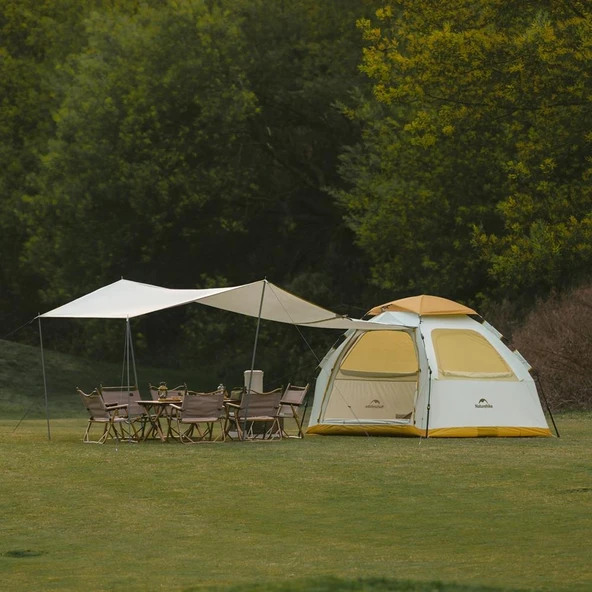 Naturehike Ango ES60 Gölgelikli Otomatik Kurulum Kamp Çadırı  Thorn Yellow Ekstra Gölgelikli - 4