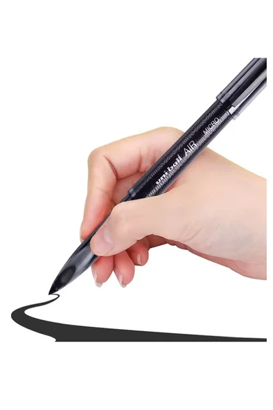Kırmızı Pilot Kalem 10 Adet Uniball Air Mikro 0.5 mm Roller Pilot Kalem Uba-188-M Roller Uçlu Likit Mürekkep Jel Kalem - 5