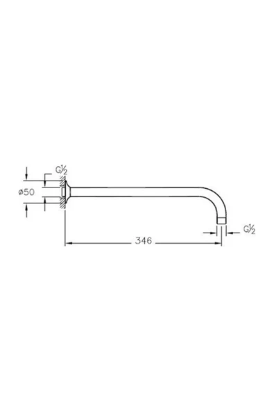 Vitra A4565236 Duvardan Dirsek- Mat Sıyah - 2