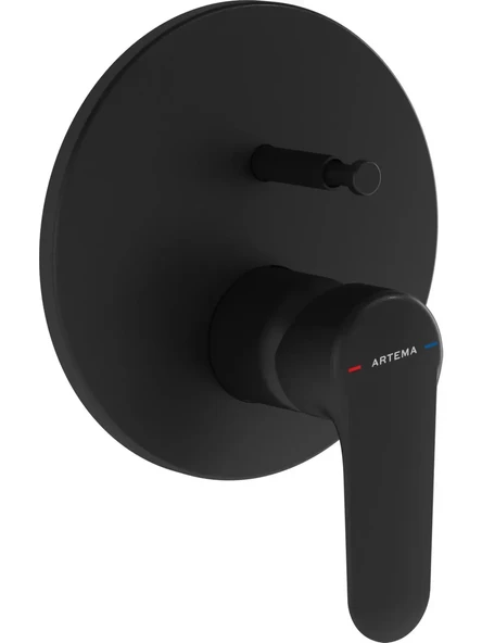 VitrA Root A4272736 Round Ankastre Banyo Bataryası, Sıva Üstü Grubu, Mat Siyah