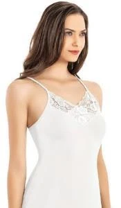 Kota Bayan Modal Dantelli V Yaka İp Askılı Atlet 6605 - Resim 2