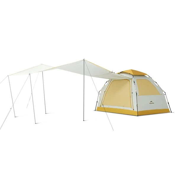 Naturehike Ango ES60 Gölgelikli Otomatik Kurulum Kamp Çadırı  Thorn Yellow Ekstra Gölgelikli - 9