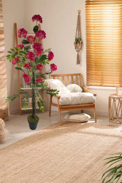 Yapay Ağaç Ortanca Ağacı 140CM Doğal Görünümlü 5dallı - 5