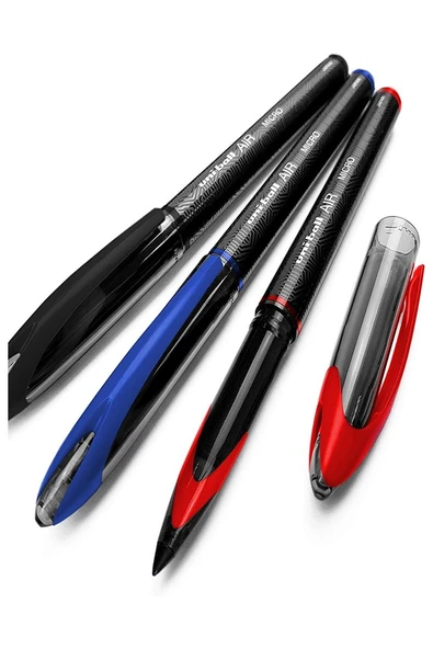 Kırmızı Pilot Kalem 10 Adet Uniball Air Mikro 0.5 mm Roller Pilot Kalem Uba-188-M Roller Uçlu Likit Mürekkep Jel Kalem - 6